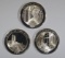3 DIFFERENT PURE STERLING SILVER 1.25 OZ EACH