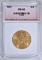 1901 $10.00 GOLD LIBERTY, WHSG CH BU