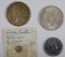 LOT: 1859 CAL. GOLD TOKEN; 1892 50c