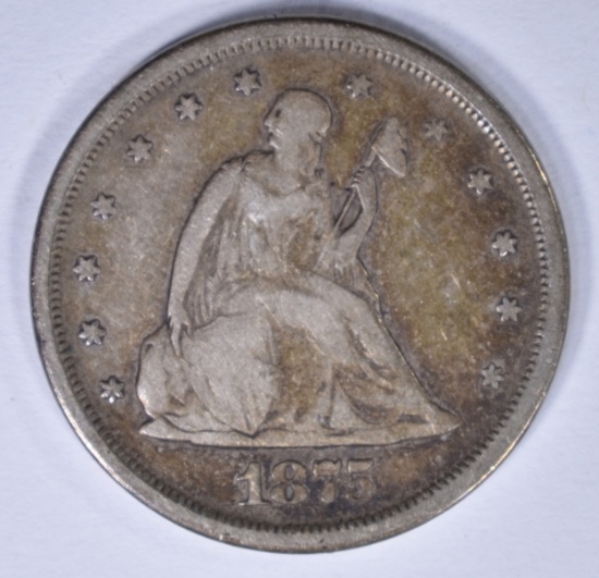 1875-S TWENTY CENT PIECE, F/VF