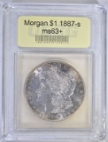 1887-S MORGAN DOLLAR USCG CH BU+