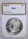 1880-S MORGAN DOLLAR PCI CH/GEM BU