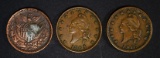 3-PATRIOTIC CIVIL WAR TOKENS