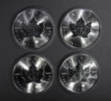 4-BU 2016 CANADA 1oz SILVER MAPLE LEAF COINS