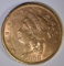 1868-S $20.00 GOLD LIBERTY  AU