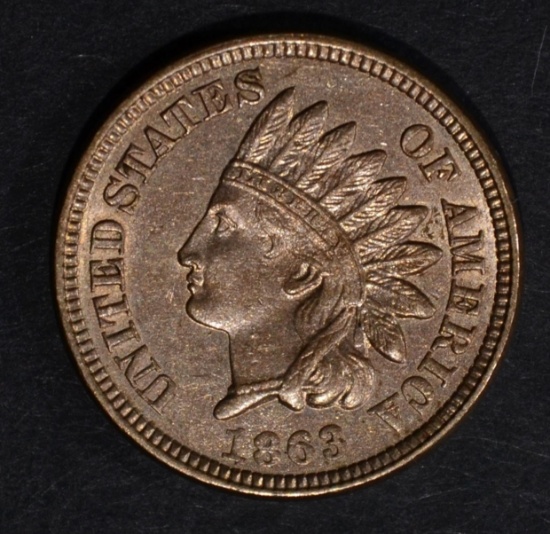 1863 INDIAN CENT, CH BU