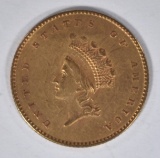 1855 T-2 $1 PRINCESS HEAD GOLD BU