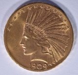 1909 $10 GOLD INDIAN GEM BU
