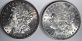 1886 SEMI-PL & 1887 MORGAN DOLLARS, CH BU