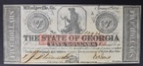 1862 FIVE DOLLARS THE STATE OF GEORGIA