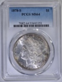 1878-S MORGAN DOLLAR PCGS MS64
