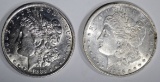 1882-O & 1896 BU MORGAN DOLLARS