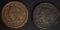 2 -1851 LARGE CENTS; VG & VF MINOR ISSUES