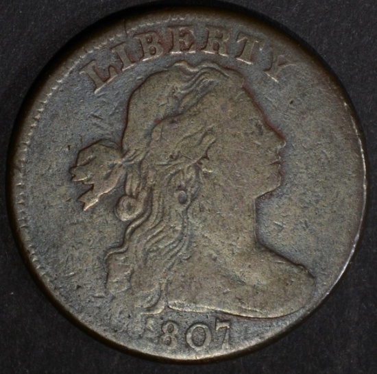 1807 LARGE CENT SMALL FRACTION, VG/F