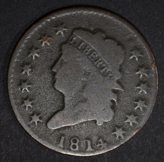 1814 CLASSIC HEAD LARGE CENT, G+