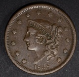 1838 LARGE CENT, XF