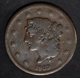 1839 BOOBY HEAD LARGE CENT FINE