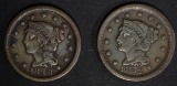 1848 & 1852 LARGE CENTS - VERY FINES
