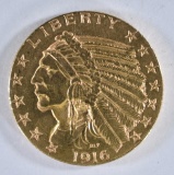 1916-S $5 GOLD INDIAN HEAD  CH BU