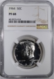 1964 KENNEDY HALF DOLLAR , NGC PF-68