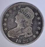 1823 BUST HALF DOLLAR, VG