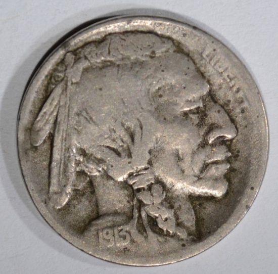 1913-S TYPE-1 BUFFALO NICKEL, VF