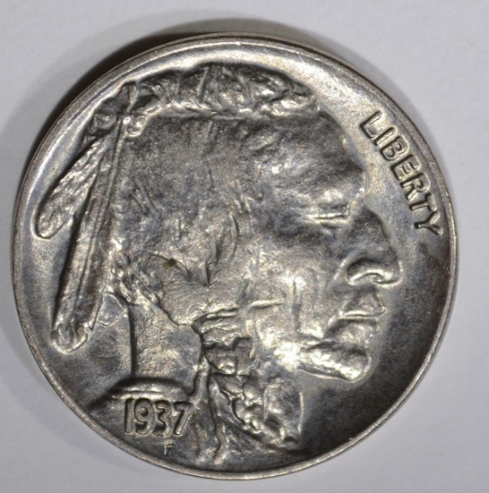 1937 BUFFALO NICKEL, GEM BU