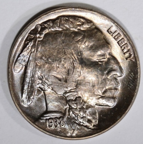 1938-D BUFFALO NICKEL, GEM BU