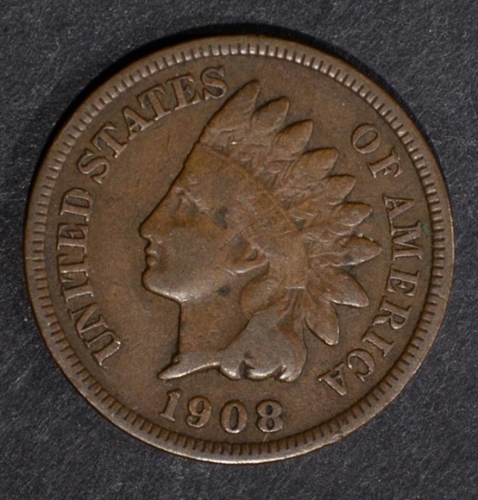 1908-S INDIAN CENT, FINE