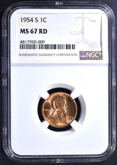 1954-S LINCOLN CENT NGC MS67RD