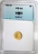 1853-O $1.00 GOLD, EMGC CH/GEM BU