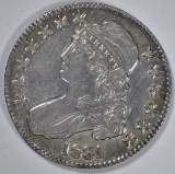 1831 CAPPED BUST HALF DOLLAR  AU/UNC