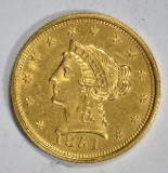 1851 $2 1/2 GOLD LIBERTY HEAD  CH BU