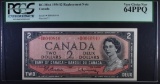 1954 $2 CANADA PCGS 64PPQ