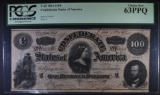 1864 $100 CONFEDERATE STATES OF AMERICA