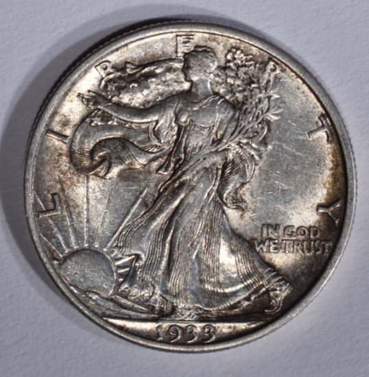 1933-S WALKING LIBERTY HALF DOLLAR, CH BU