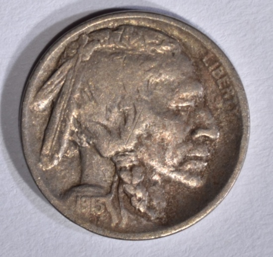 1913-S TYPE-2 BUFFALO NICKEL, F/VF