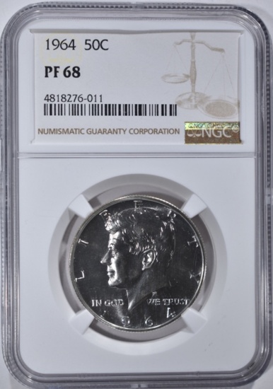 1964 KENNEDY HALF DOLLAR NGC PF68