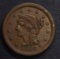 1854 LARGE CENT, CHOICE XF