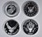 ARMY, NAVY AIR FORCE & MARINES 1oz SILVER ROUNDS