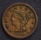 1853 LARGE CENT, N-15 XF++