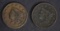 1837 LARGE CENTS: N-4 FINE & N-6 ABOUT XF