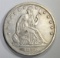 1870-S SEATED HALF DOLLAR, VF cleaned