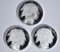 3-ONE OUNCE .999 SILVER INDIAN/BUFFALO ROUNDS