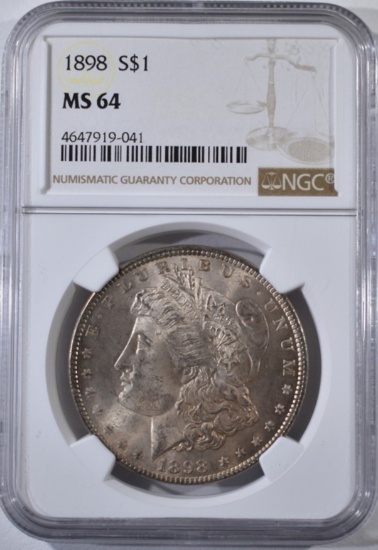 1898 MORGAN DOLLAR, NGC MS-64