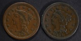 1851 VF/XF & 1853 XF+ LARGE CENTS