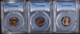 1968-S, 69-S, 71-S LINCOLN CENTS PCGS PR-68 RD