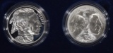 2001 BUFFALO 2-COIN COMMEM DOLLAR SET