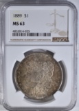 1889 MORGAN DOLLAR, NGC MS-63