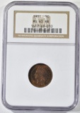 1901 INDIAN CENT, NGC MS-63 RB NICE